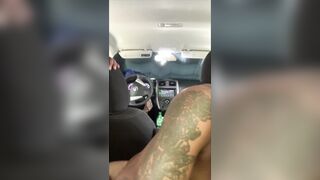 Ratchet Ebony Slut Riding Her Big Dick Boyfriend In Front Of Apartment Building