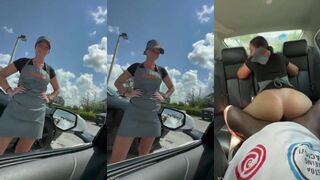 Dunkin Donuts Worker Takes A Break To Ride BBC In Public