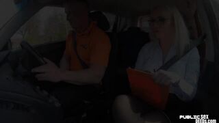 Fucking This Bimbo Blonde Driving Test Instructor