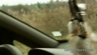 European Cyclist Fucked In The Car
