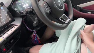 Jerking His Cock While He Drives To Work