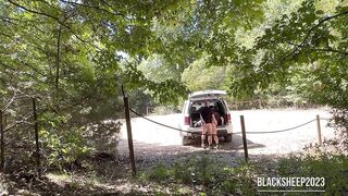 Riding In The Middle Of The Hiking Path